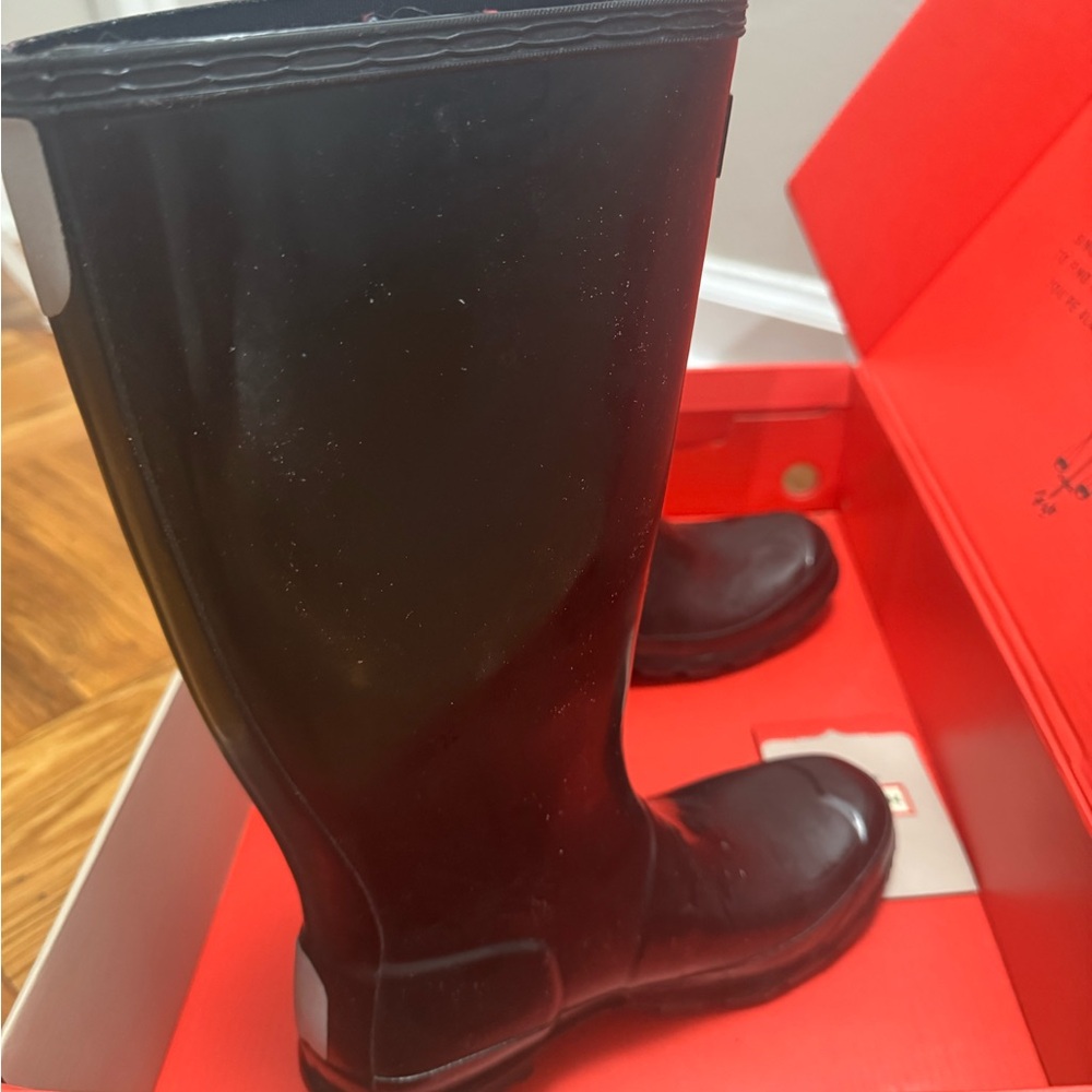 Kids Hunter Black Rain Boots